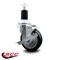 Service Caster 4'' Black Poly Swivel 1-1/2'' Expanding Stem Caster with Brake SCC-EX20S414-PPUB-BLK-TLB-112 - alternate 3